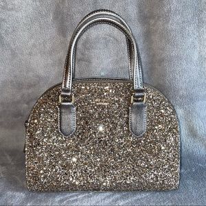 Kate Spade Grey/Gold All That Glitters Crossbody Bag